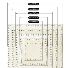 Pegboard with measurements in centimeters and inches