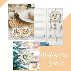 Collage of decorative items with geometric designs on a neutral background