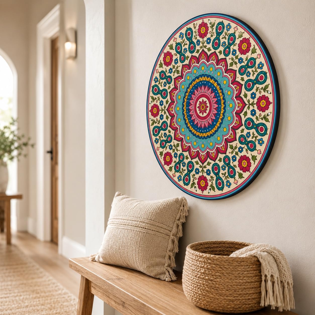 round mandala wall hanging for living room