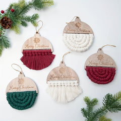 wooden christmas pendants