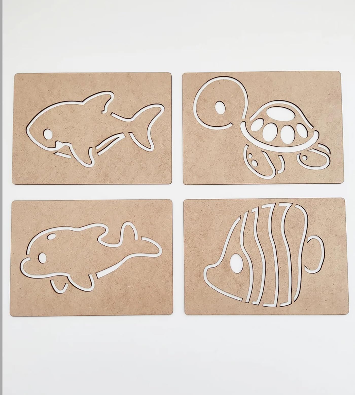 sea creatures stencil set for kids