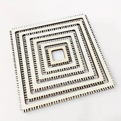 Cliths Wooden Square Weaving Loom Set of 6 Pcs Yarn Loom DIY Kit for Embroidery, Weaving, Macrame Crafts