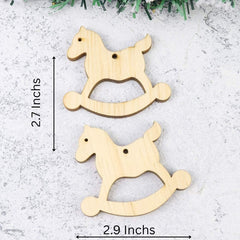 rocking horse wooden hanging ornaments