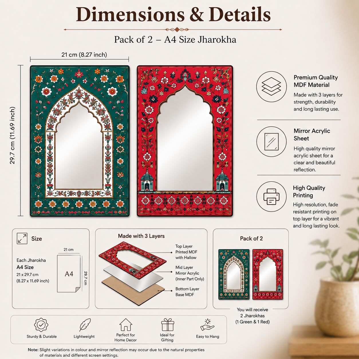 Decorative Arch Mirror Wall Decor for Entryway