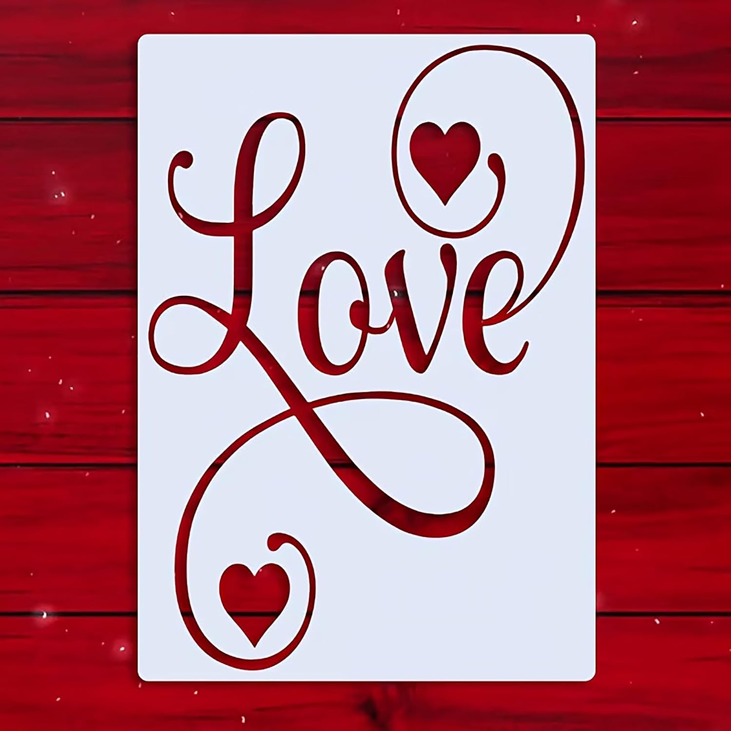 reusable love stencil for diy crafts