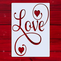 love letter stencil for diy art and crafts