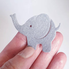 Cliths Grey Elephant Die Cut Felt Shapes for DIY Crafts Felt for Scrapbooking, Decorations, Kids Crafts, Card Making