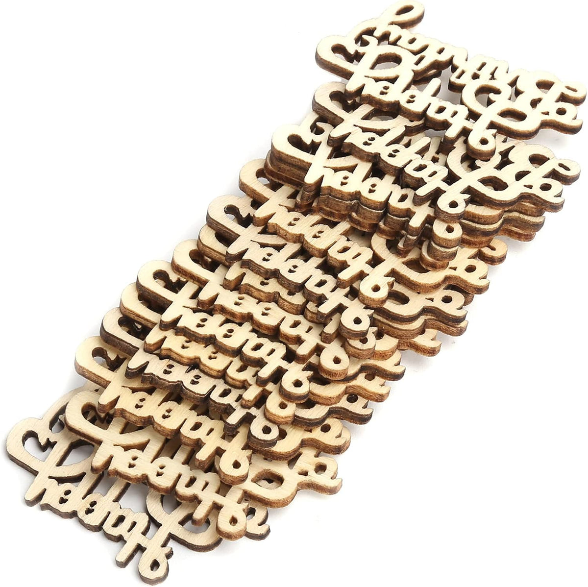 Wooden letters spelling 'hello' on a white background
