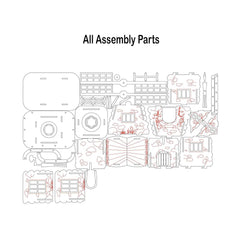 Cliths Wooden Windmill Model Kit DIY 3D Puzzle Building Set for Kids & Adults Home Decor Miniature