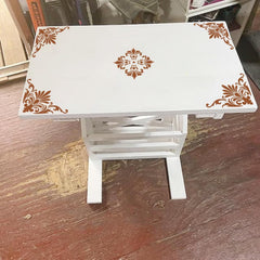 Mexican floral corner stencil for decor