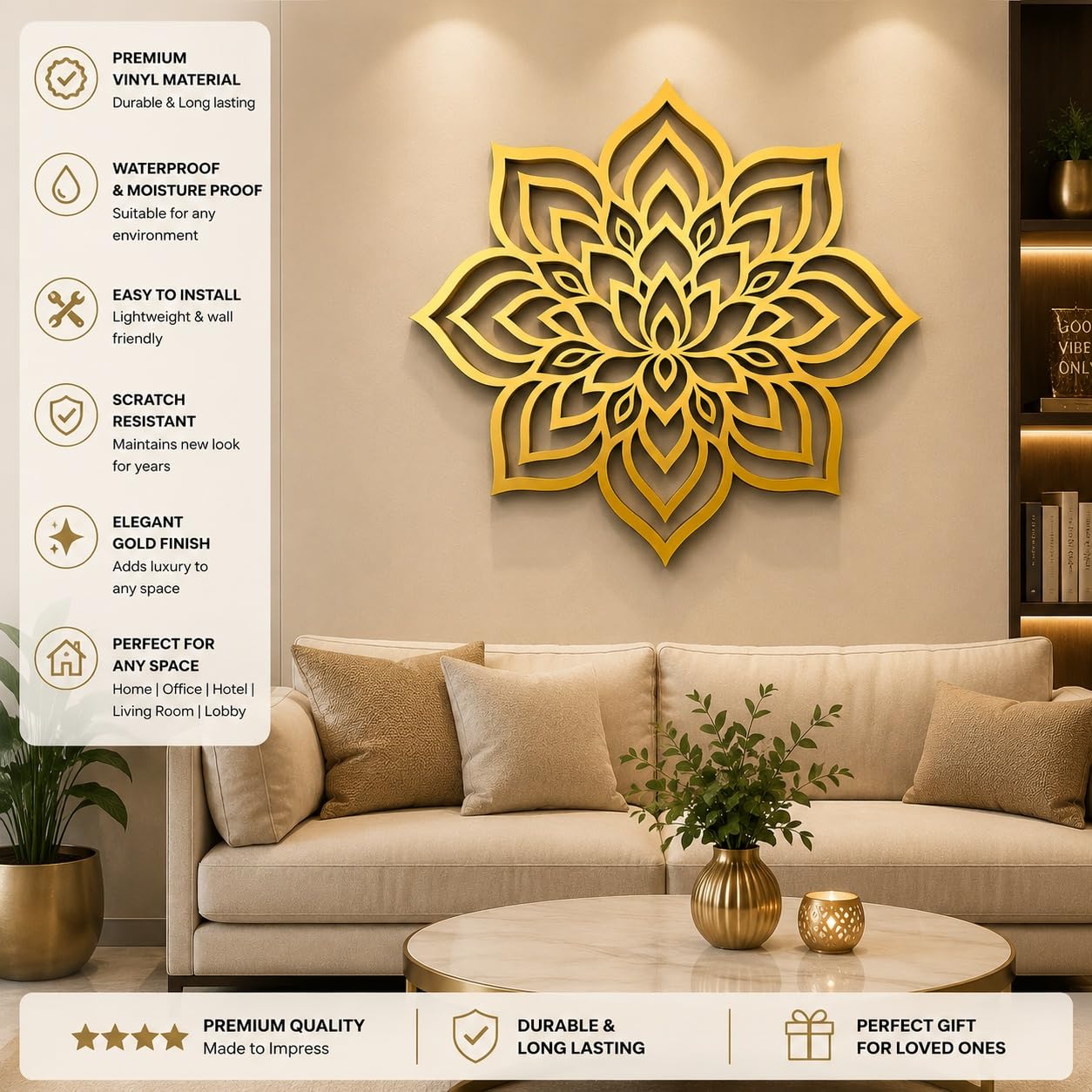 decorative lotus wall art