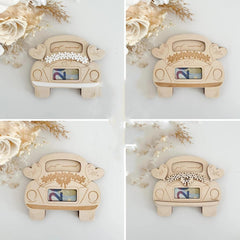 Cliths Wooden Wedding Car Money Holder Handcrafted Cash Gift Box for Weddings Elegant Decorative Money Present Box