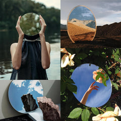 American Elm 9 Pcs Product Photography Props Acrylic Mirror Reflective Sheets for Jewelry Photography Simulated Glass Display