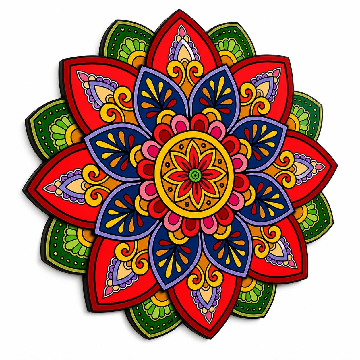 colourful mandala wall hanging for entrance