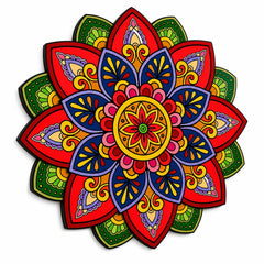 colourful mandala wall hanging for entrance