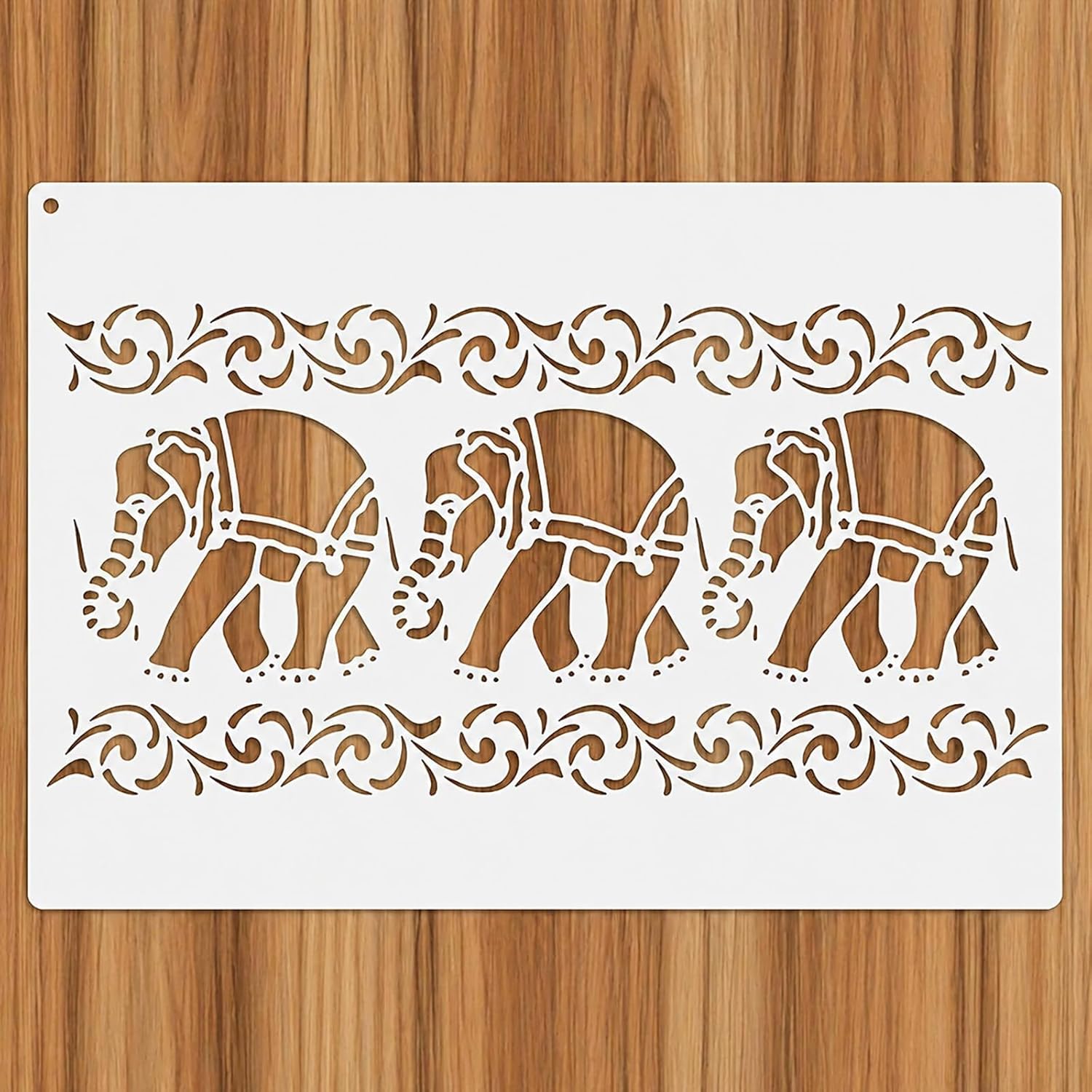 square pet stencil for acrylic painting elephant
