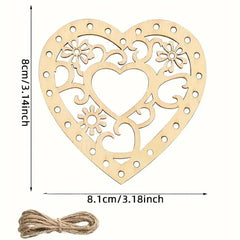 wooden heart decorations diy painting