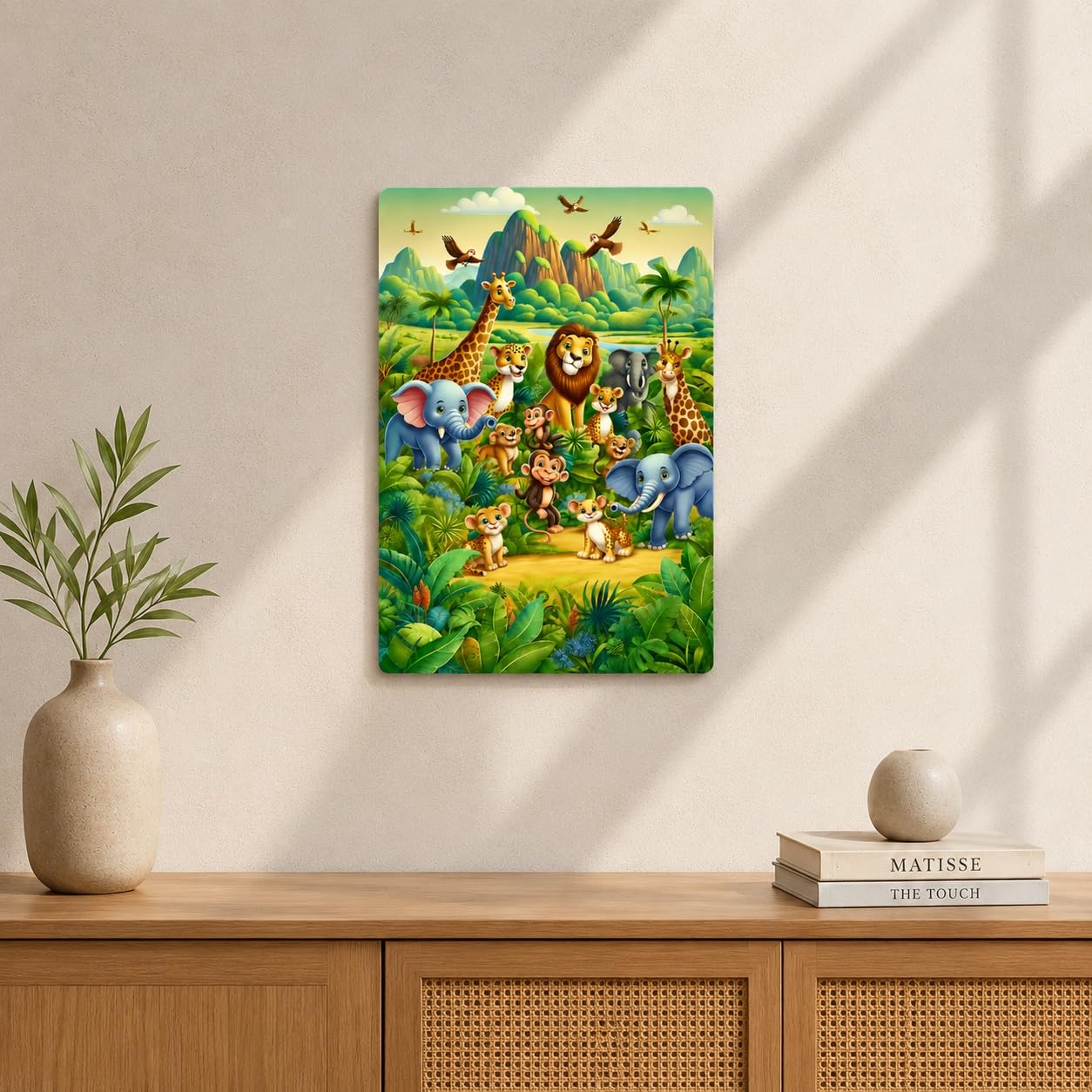 safari animal wall decor for kids bedroom