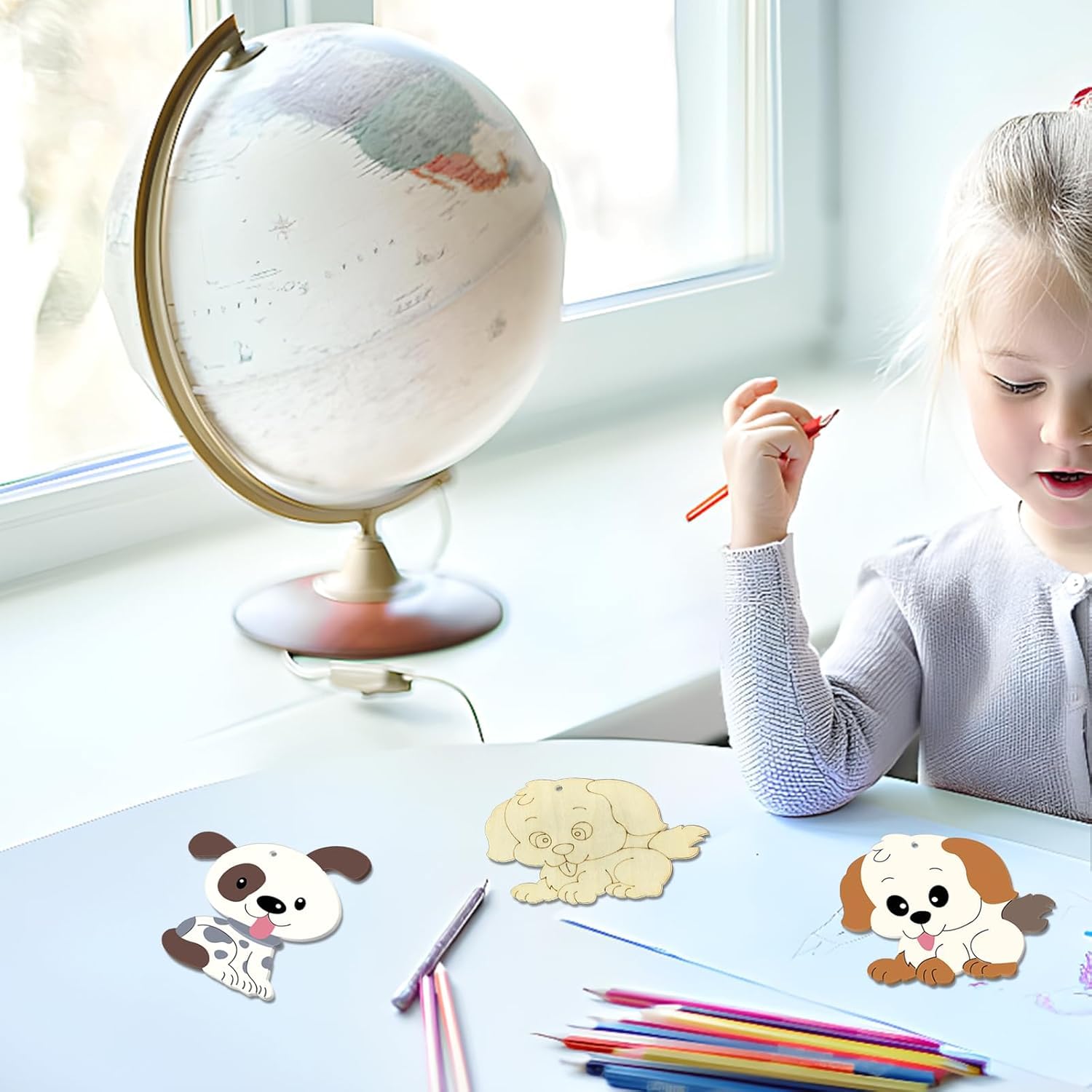 natural wooden animal cutouts