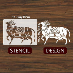 pet stencil for acrylic painting cow design
