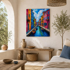 colourful Venice wall art for office