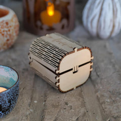 Cliths Wooden Gift Box Cutout Unfinished Jewelry Storage Box DIY Craft for Valentine’s