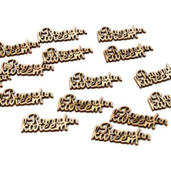 Cliths Pack of 15 Eid Ramadan Kareem Wooden Decor Islamic DIY Party Decorations Paintable MDF Craft Set for Muslim Home