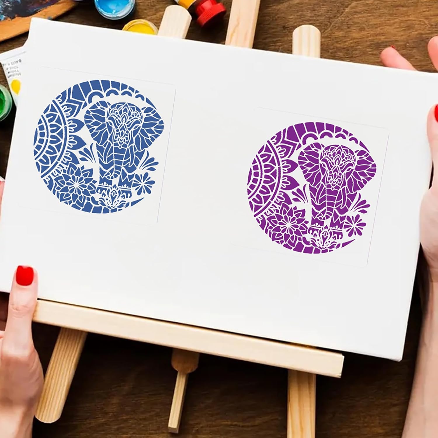elephant mandala stencil for rangoli diy
