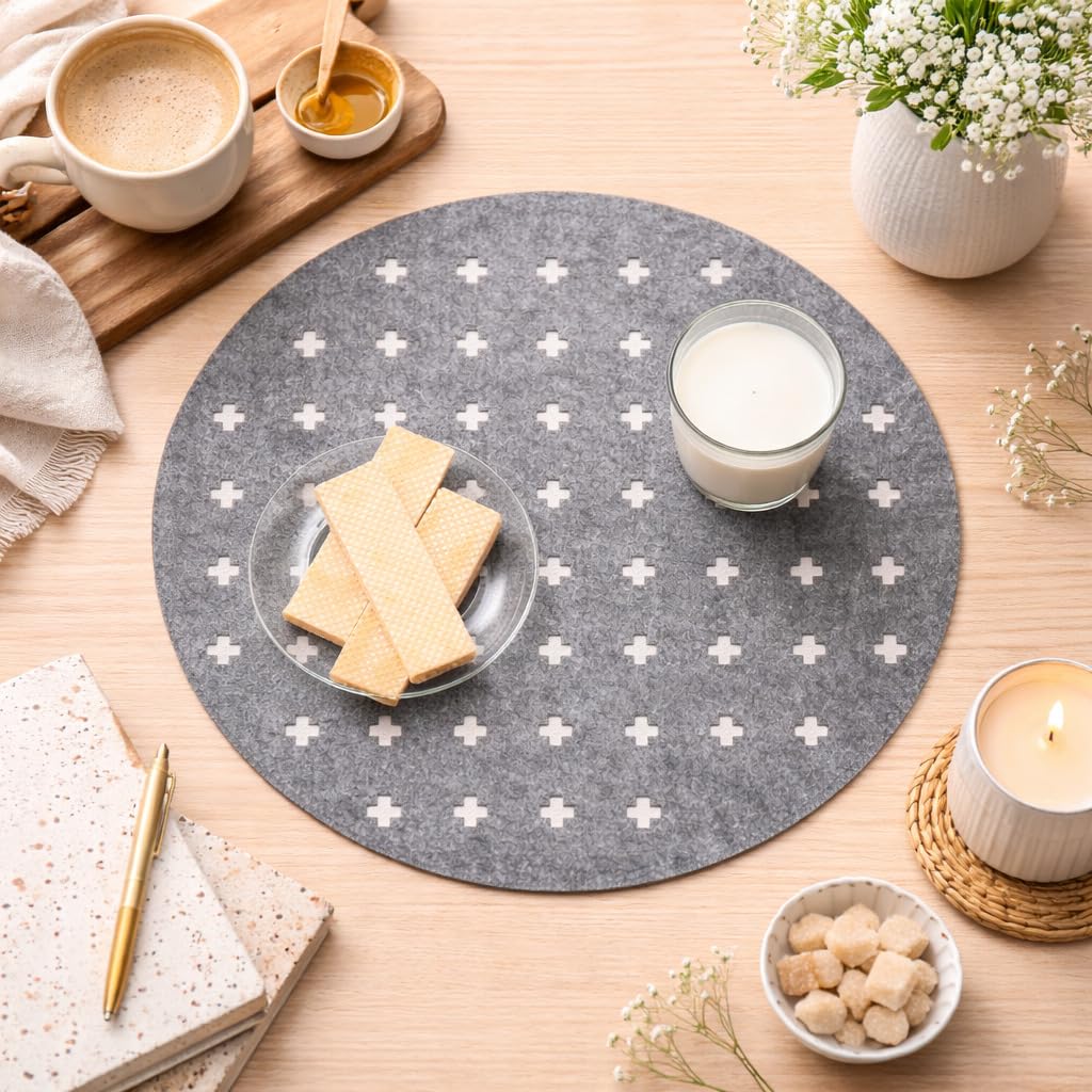 contemporary felt placemat set