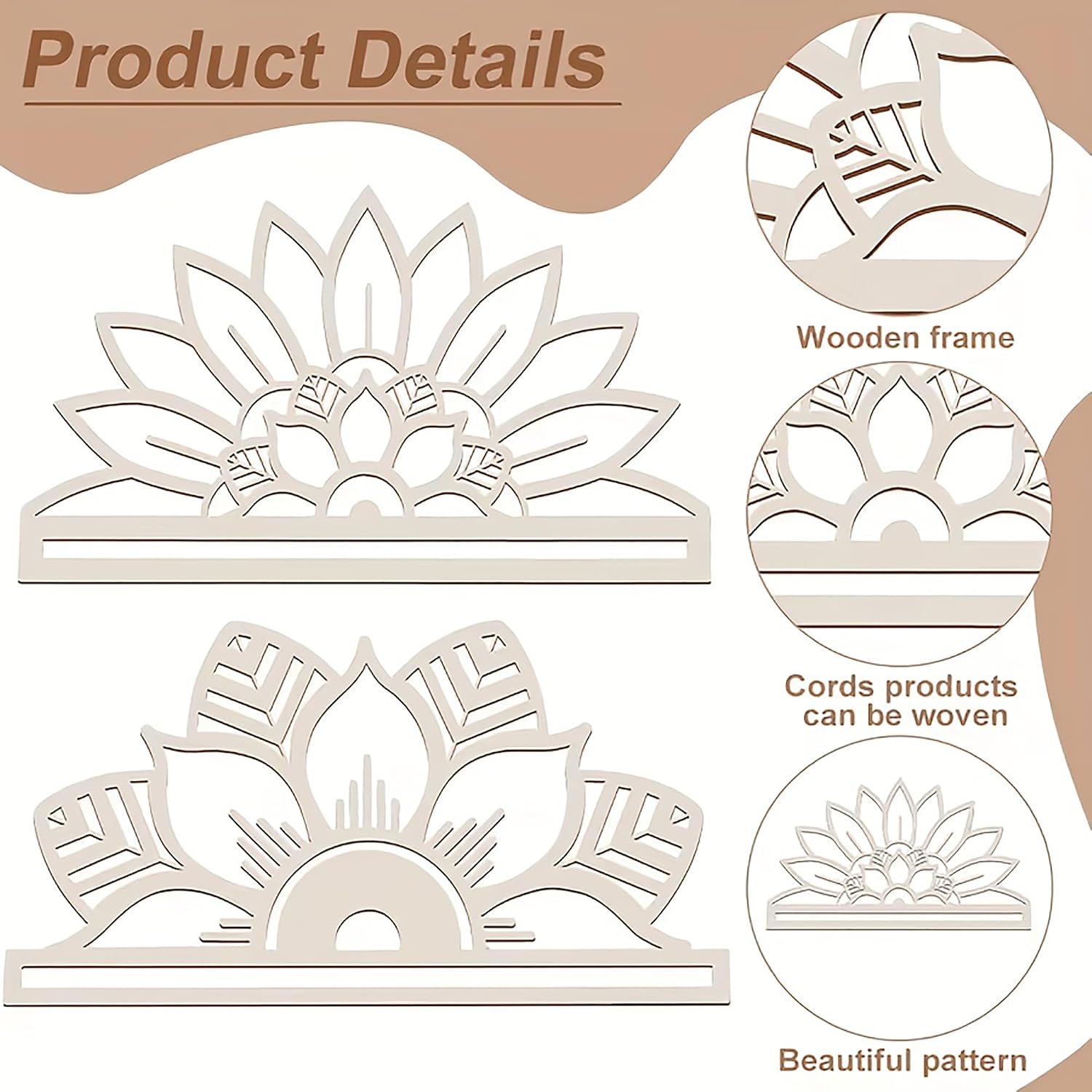 lotus mandala cutout for lippan art