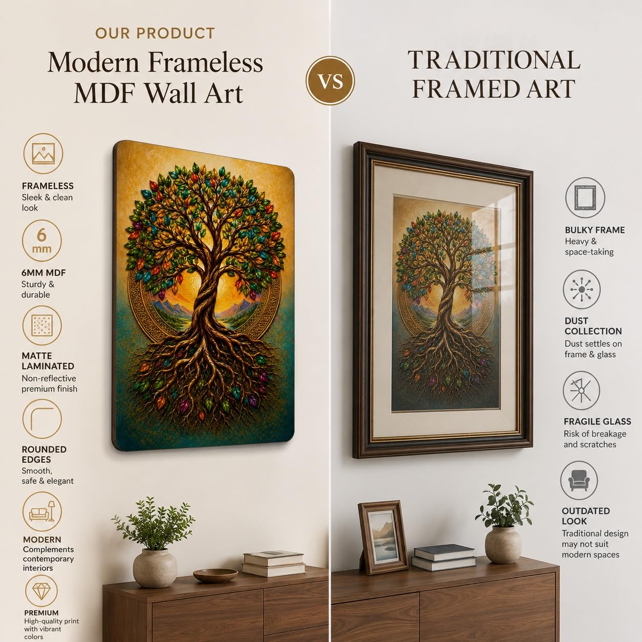 ready to hang Tree of Life wall art
