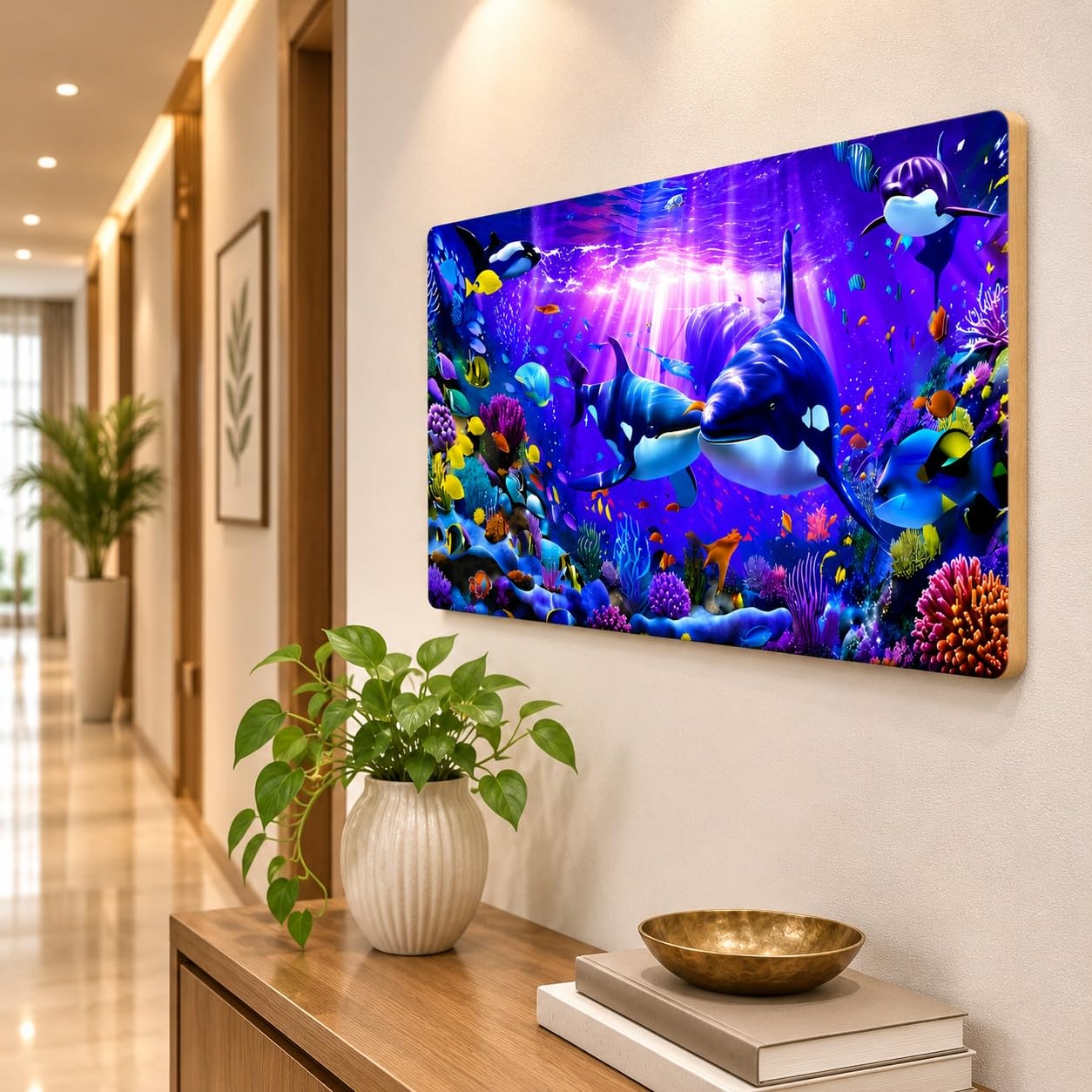 whale wall decor for living room