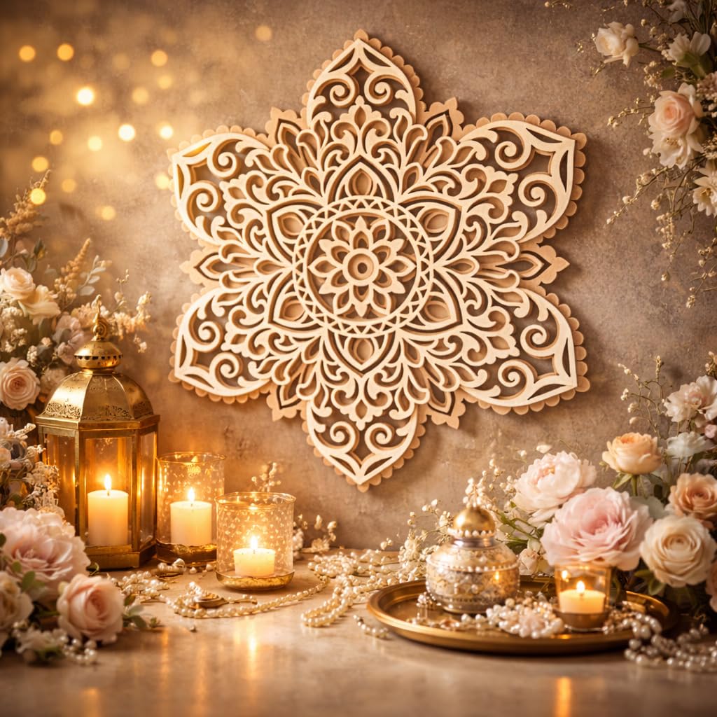 multilayer MDF mandala wall decoration
