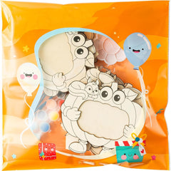 Cliths 6 Pcs Wooden Pumpkin Picture Frames DIY Craft Fall Decor Thanksgiving Tabletop Photo Frames