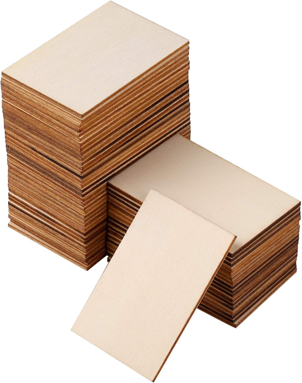 Stack of beige cardboard sheets on a white background