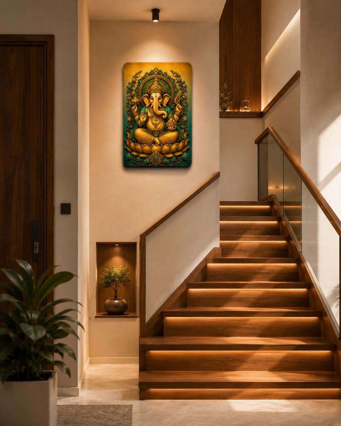 Ganesh Ji MDF wooden wall hanging