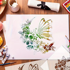 floral stencil for fabric painting projects
