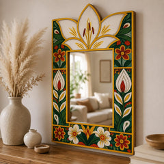Scandinavian Rosemaling Inspired Wall Hanging