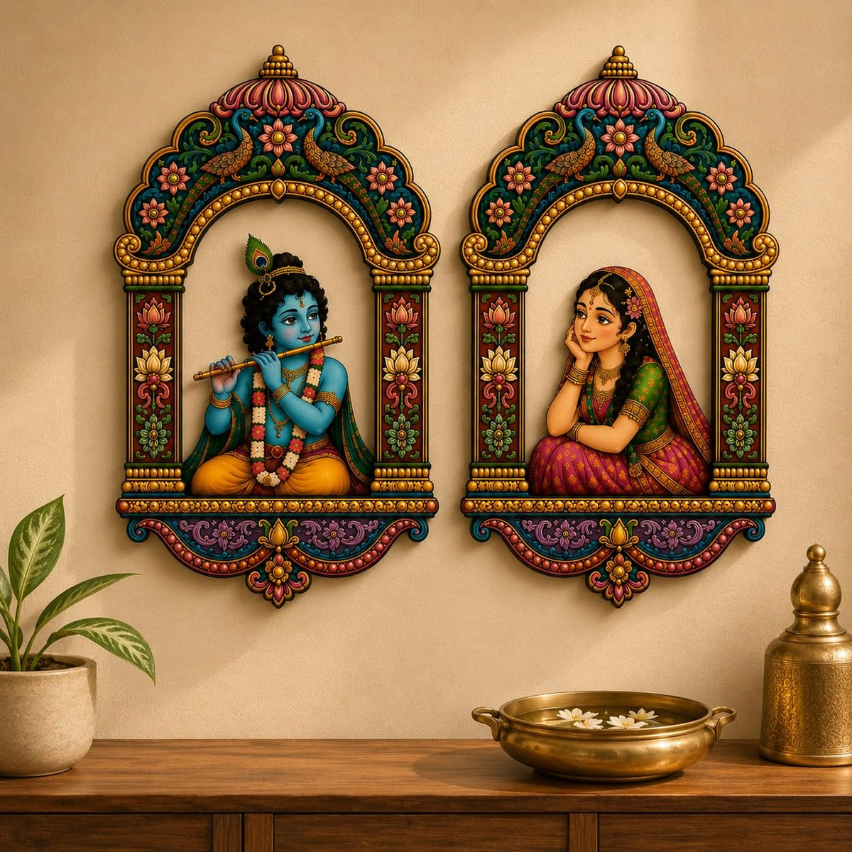 radha krishna wall art for home