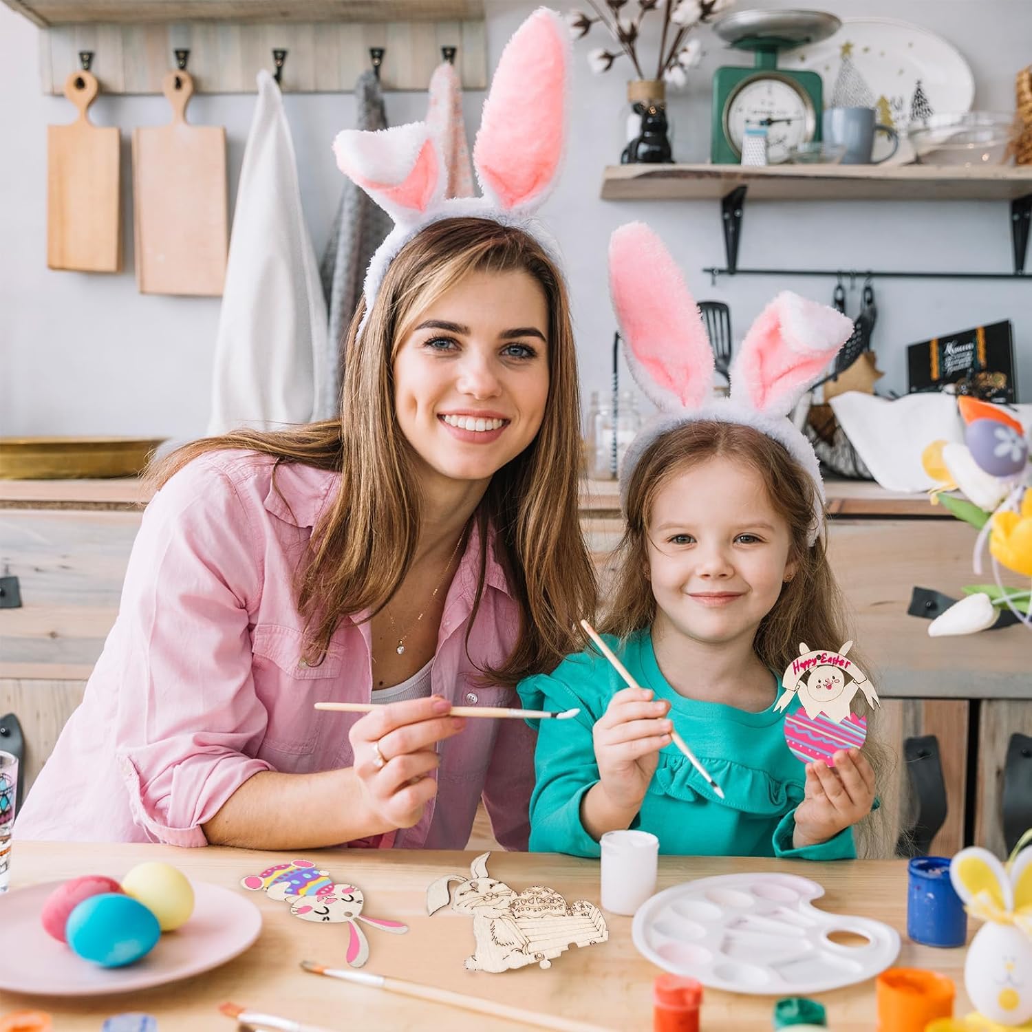 DIY wooden egg decorations
