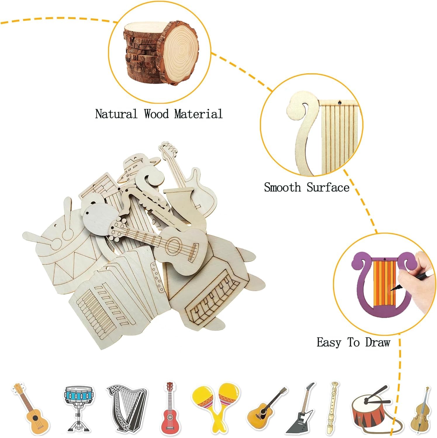 craft wooden slices for school projects