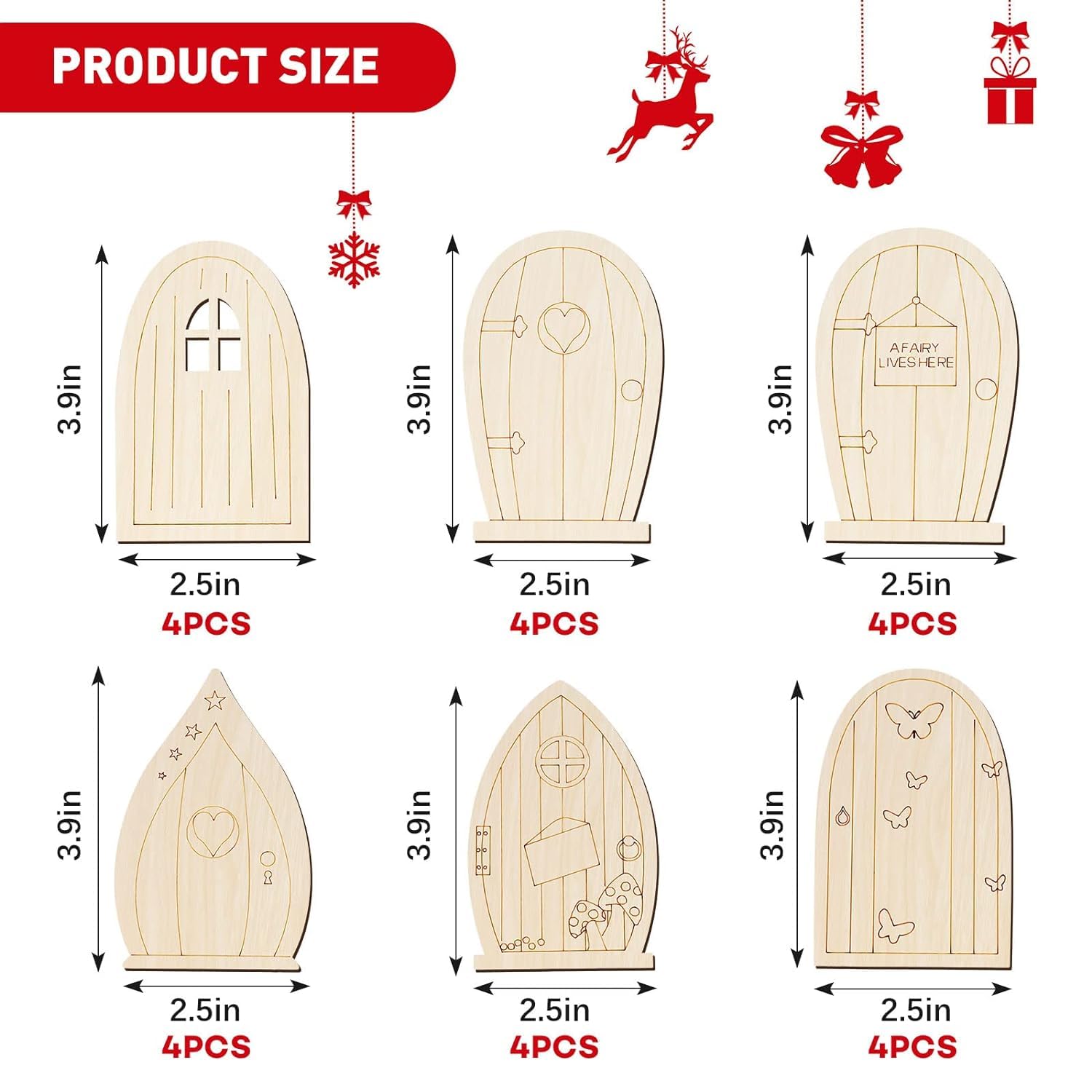 unfinished wood fairy door cutouts