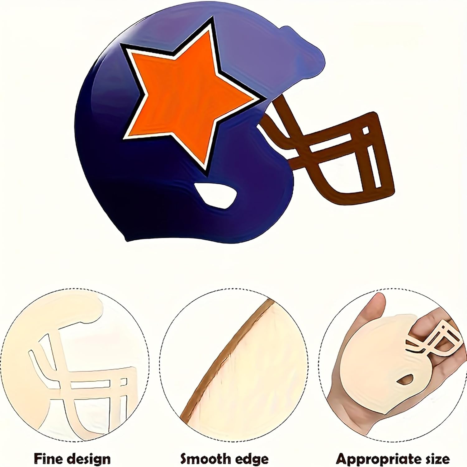 wooden sports helmet decorations