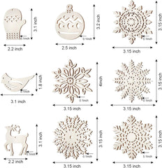 Set of wooden cutouts with measurements displayed