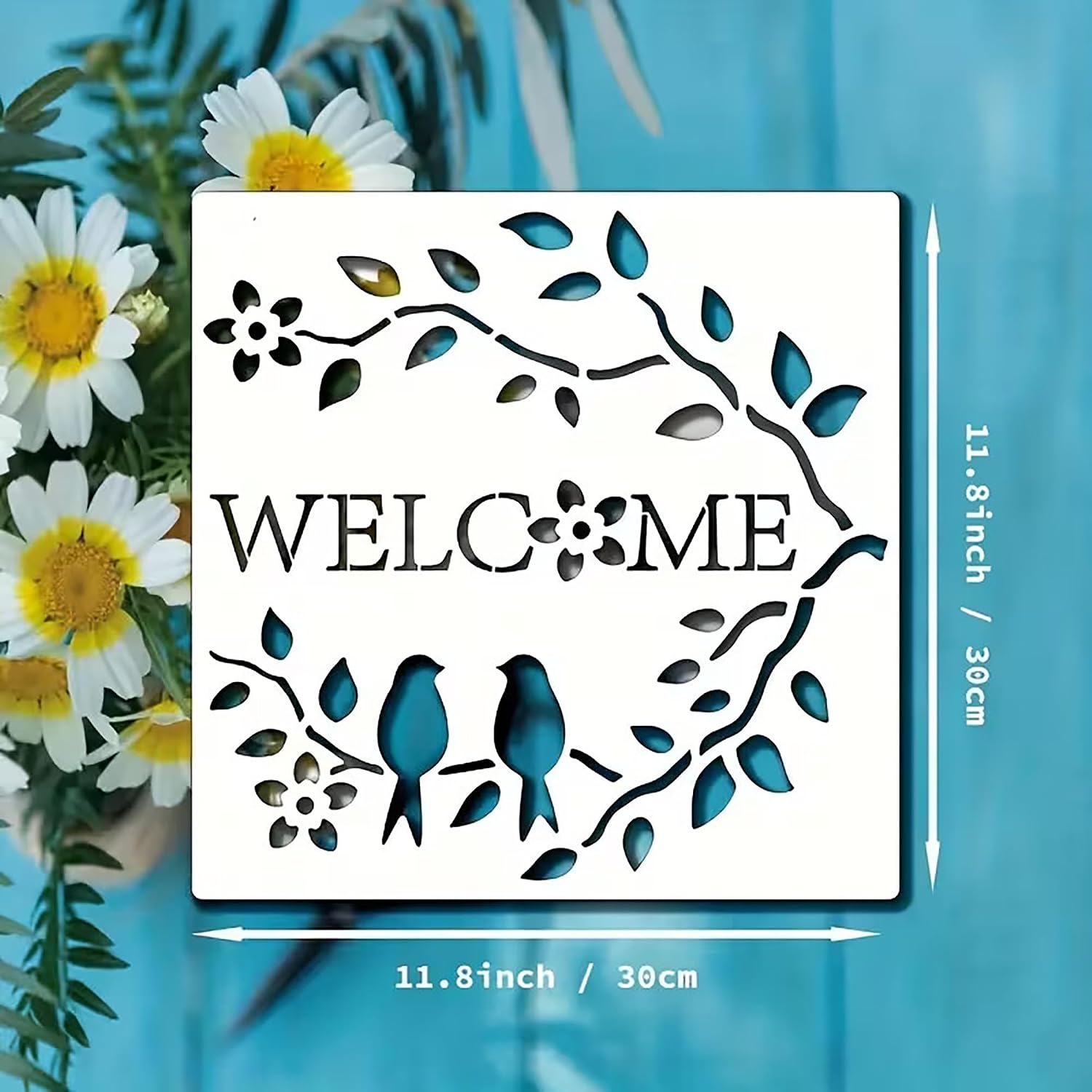 reusable welcome door stencil