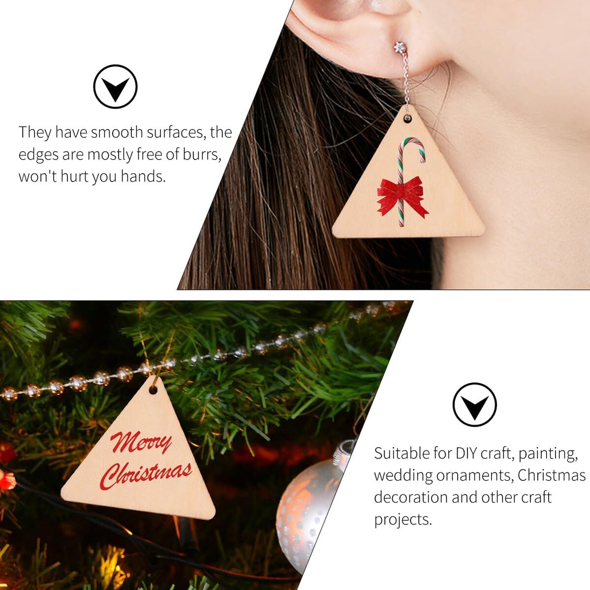 triangle wood blanks for crafts
