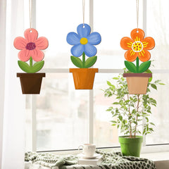 flower shaped wood discs