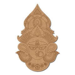 Decorative mask with intricate patterns on a white background