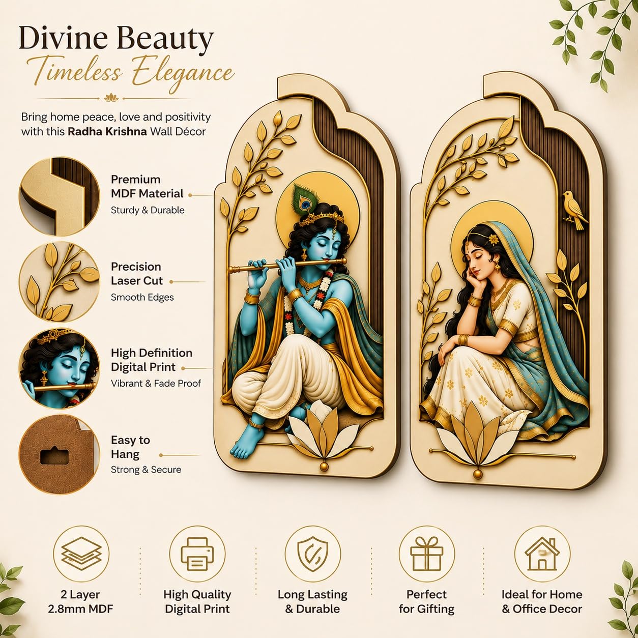 radha krishna wall decoration for home