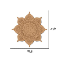 Cliths Pre Marked Lakshmi Ji Foot MDF Cutout MDF Boards for Lippan Art Base Lakshmi Feet